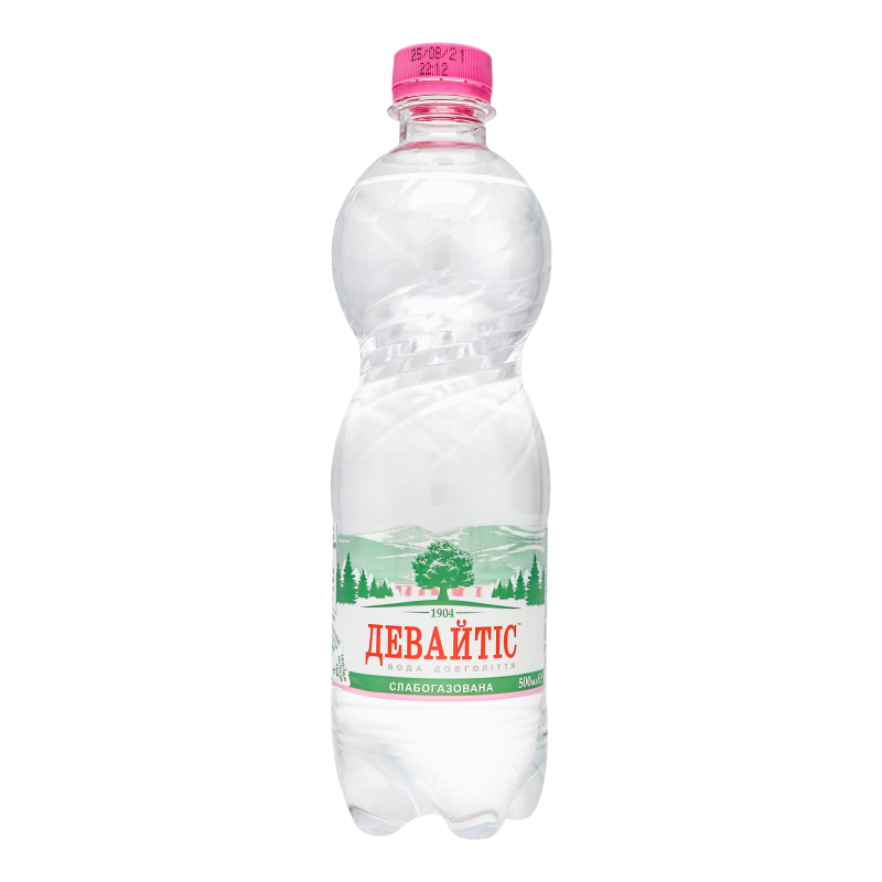 Вода питна ДЕВАЙТІС, слабогазована, 0,5л